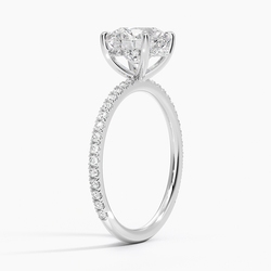 Classic Round Stone Moissanite Ring