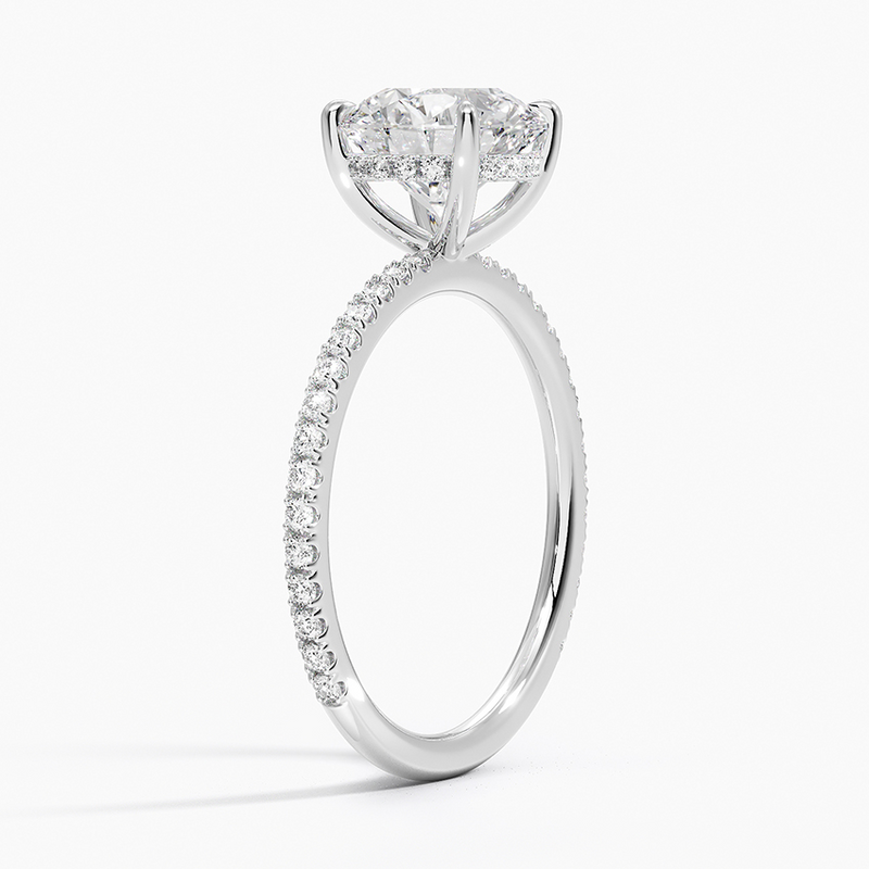 Classic Round Stone Moissanite Ring