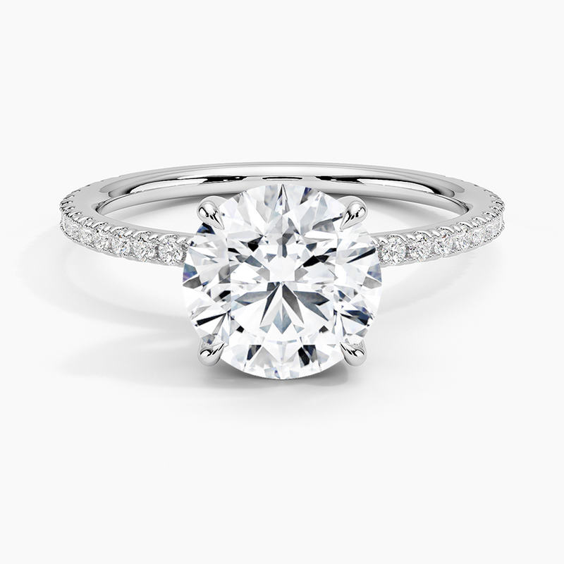 Classic Round Stone Moissanite Ring