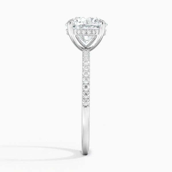 Classic Round Stone Moissanite Ring