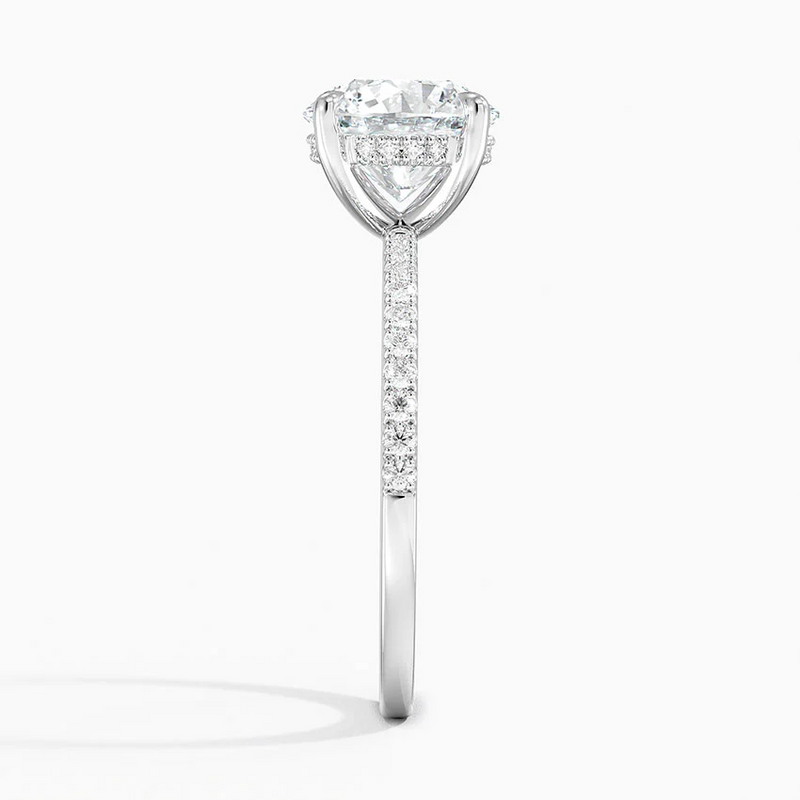 Classic Round Stone Moissanite Ring