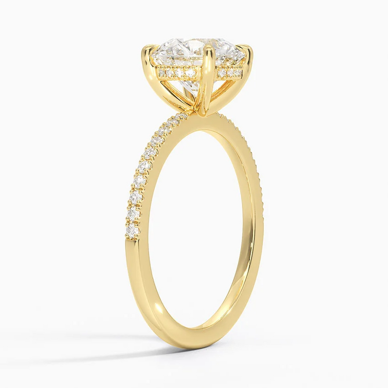 Classic Round Stone Moissanite Ring