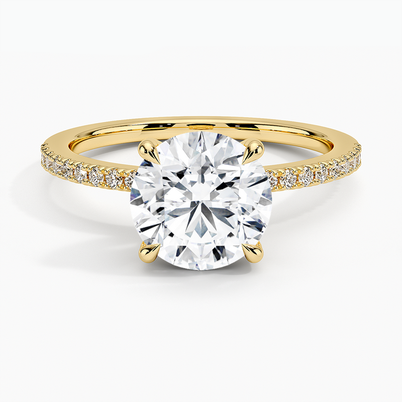Classic Round Stone Moissanite Ring