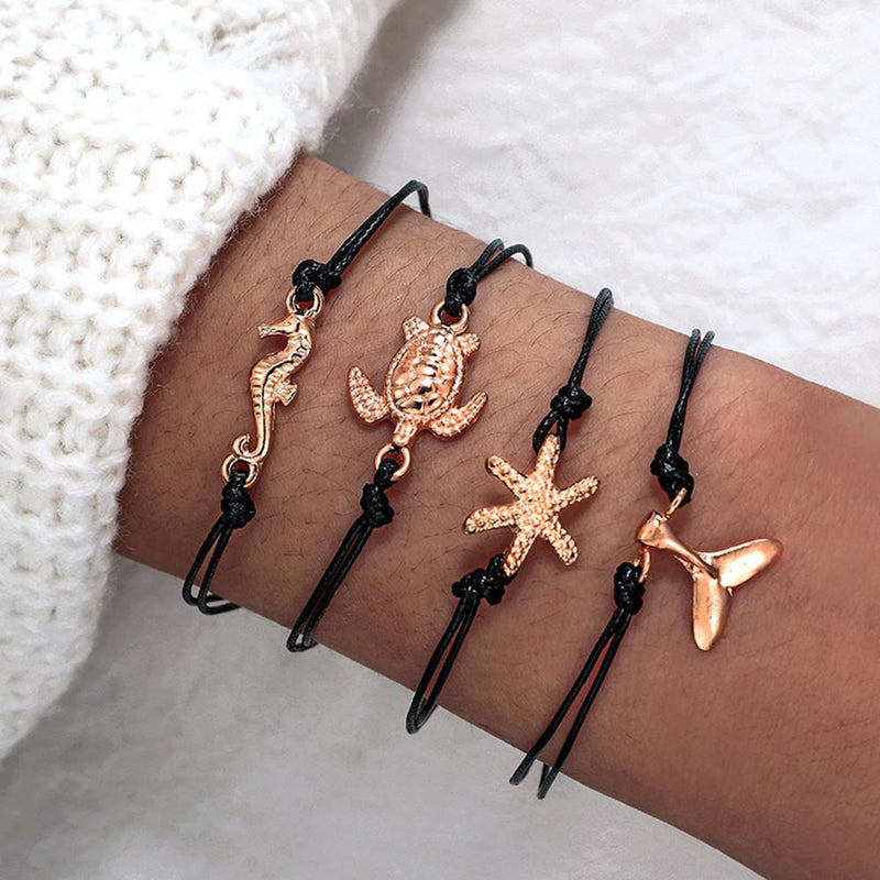 Seahorse/Turtle/Starfish/FishTail Bracelet Set