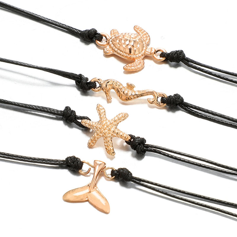 Seahorse/Turtle/Starfish/FishTail Bracelet Set