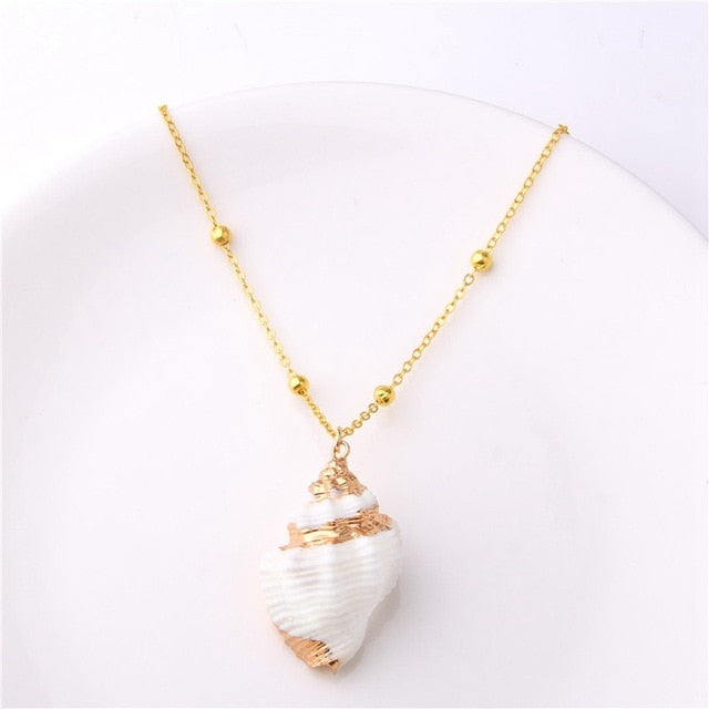 Gold Plated Shell Necklace