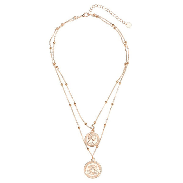 US Eagle Coin Classic Layered Necklace